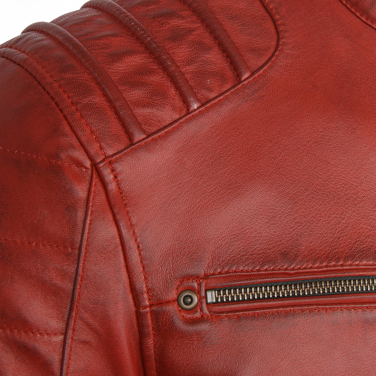 Mens Casual Style Stand Collar Leather Jackets