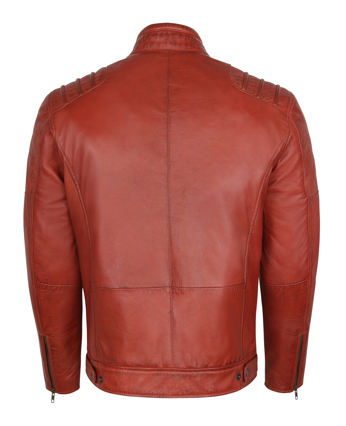 Mens Casual Style Stand Collar Leather Jackets