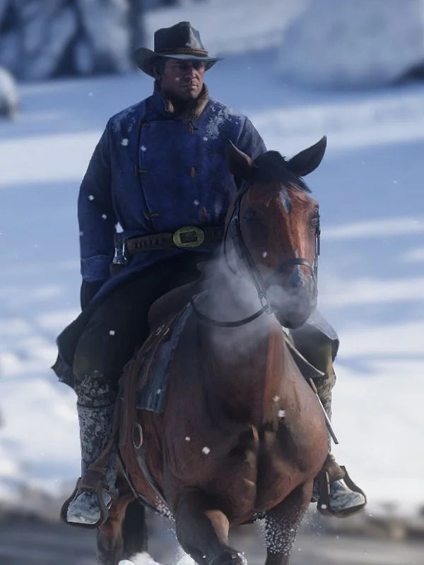 Arthur Morgan Blue Wool Coat