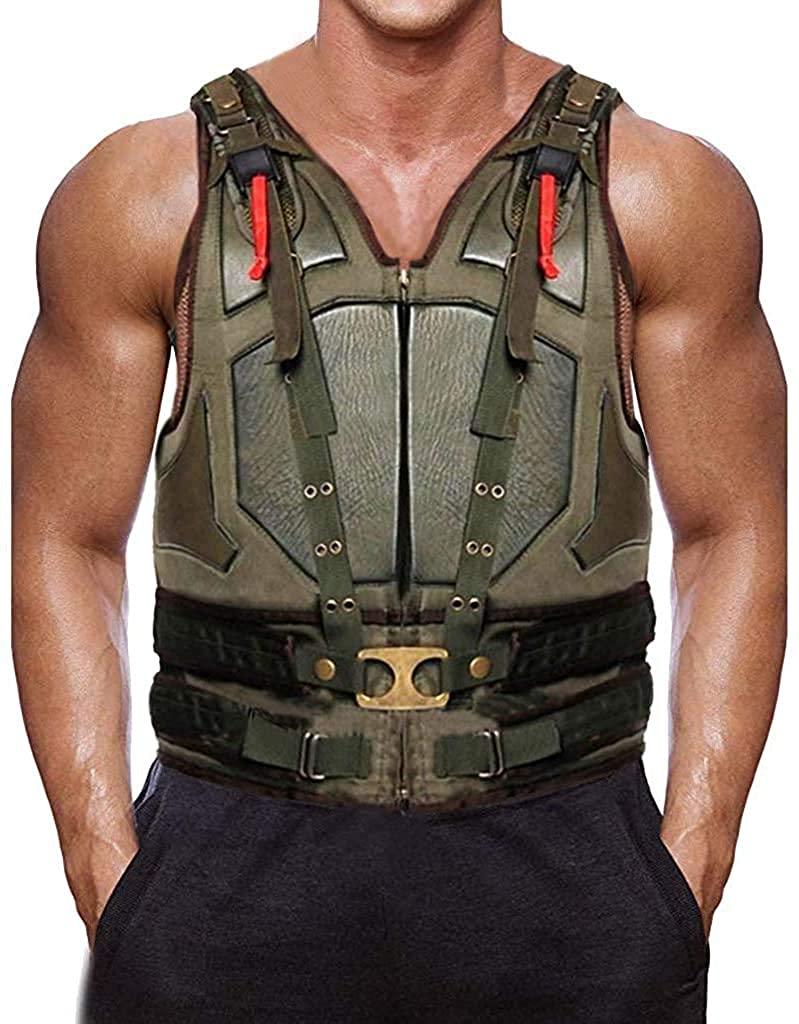 The Dark Knight Rises Military Tactical Tom Hardy Halloween Mens Leather Vest