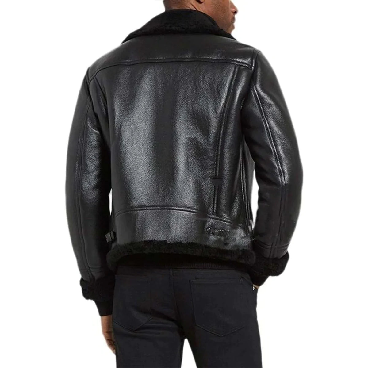Men's Genuine Leather Shearling Jacket