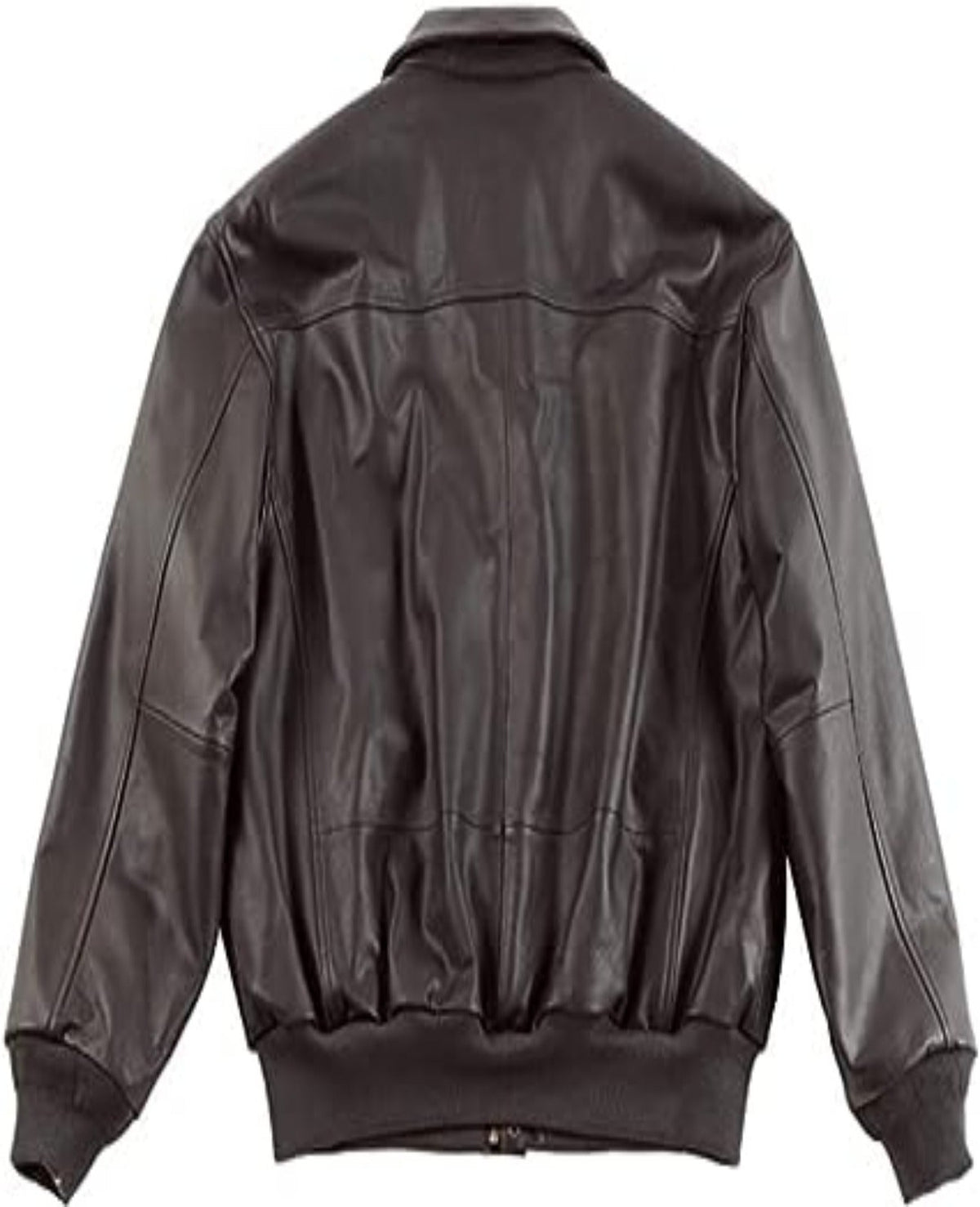 Mens Brown Air Force A-2 Leather Flight Bomber Jacket