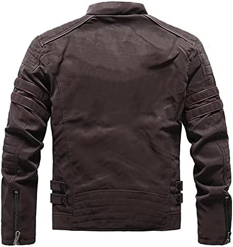 Men's Casual Zipper Pockets Biker Jacket