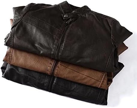 Mens Classic Thick Warm Leather Jacket