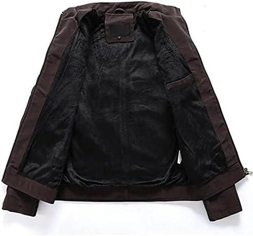 Men's Casual Zipper Pockets Biker Jacket