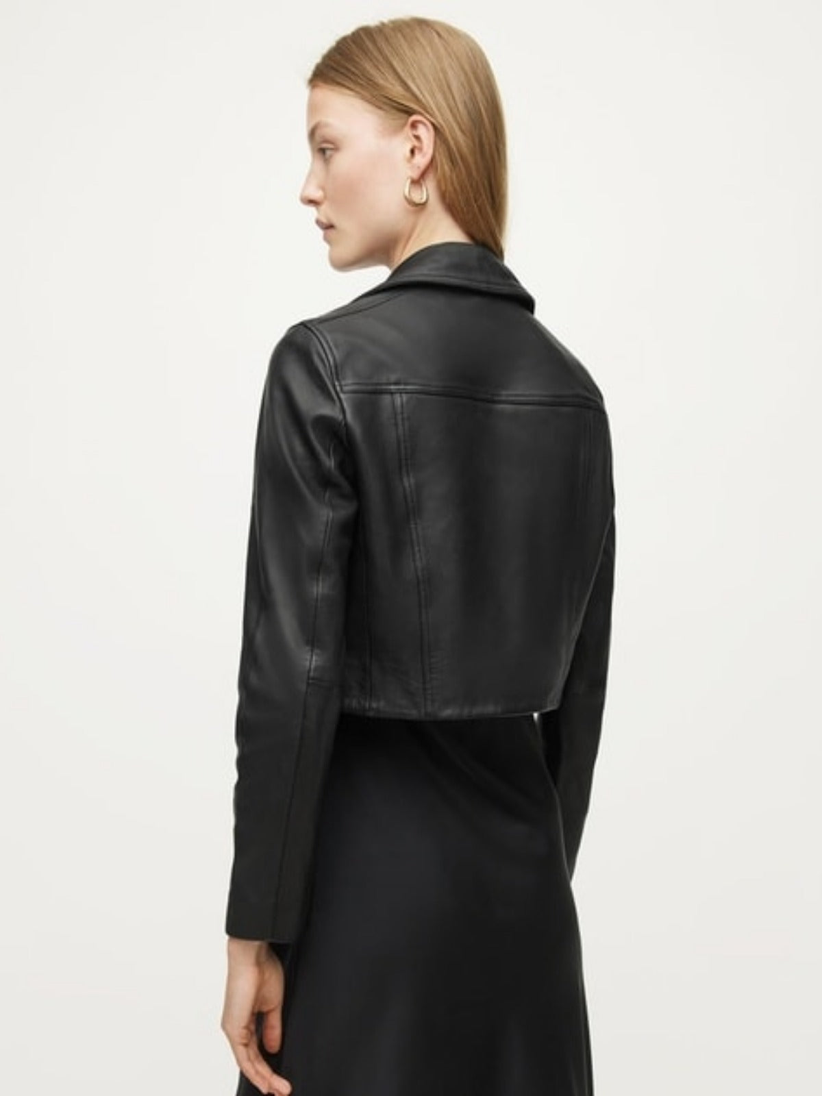 Womens Black Slim Fit Biker Jacket