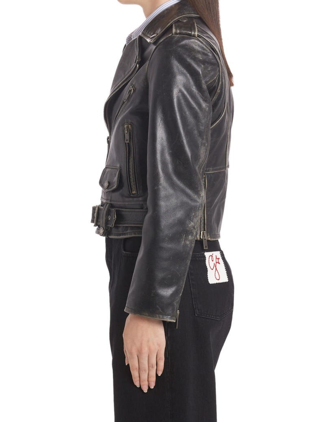 Womens Chiodo Destiny Leather Biker Jacket