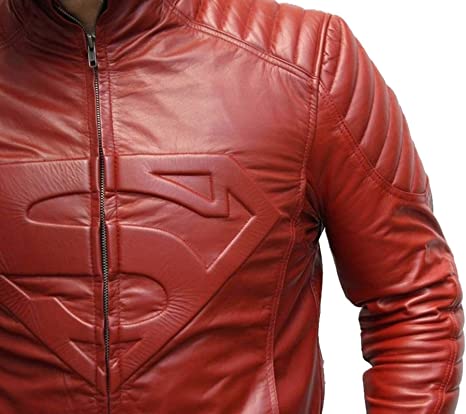 Superman Maroon Smallville Jacket Leather