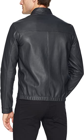 Mens Black Biker Leather Black Jacket– LJ