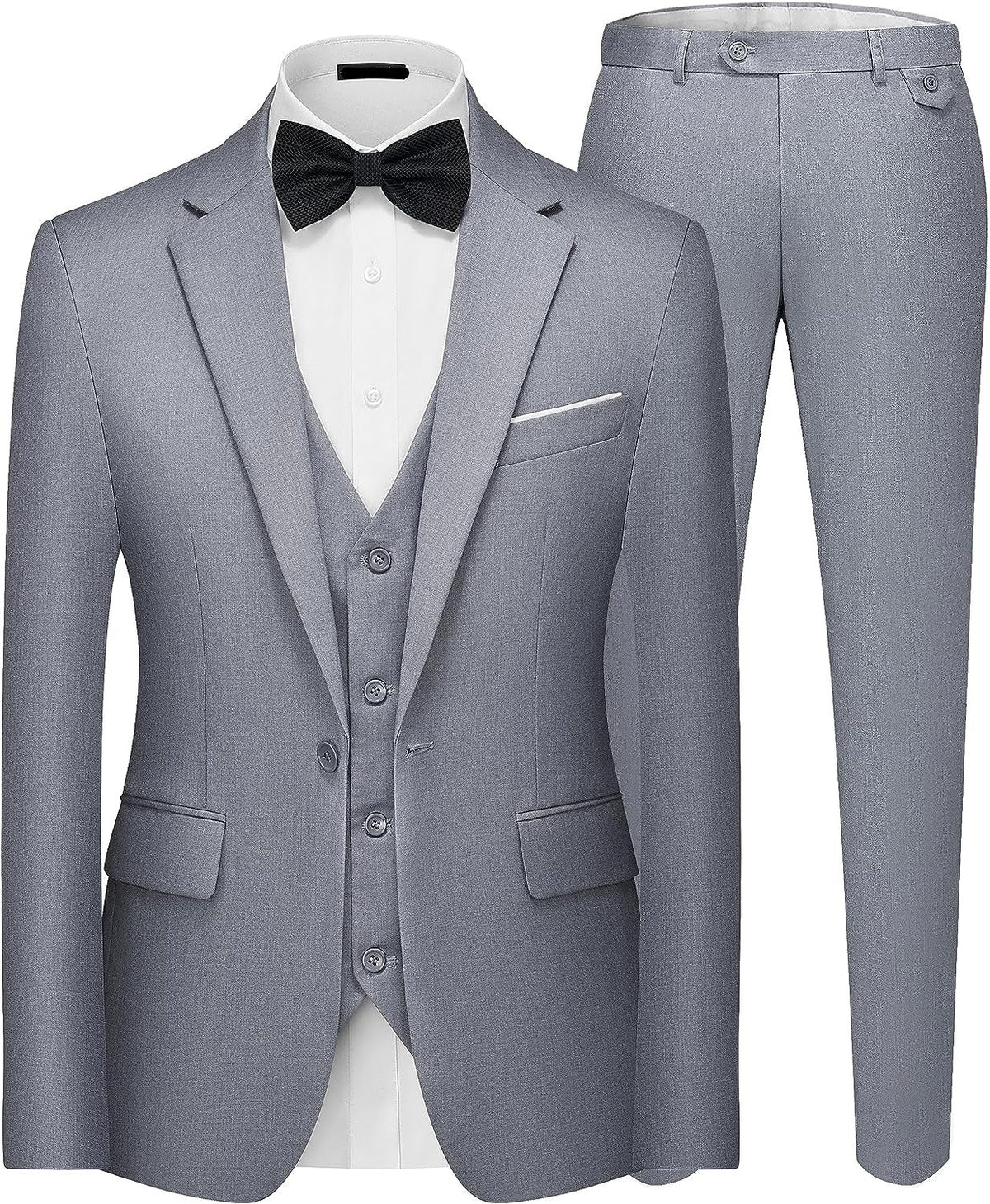 Men's Elegant Slim Fit Single Breasted 3 Pieces Suit