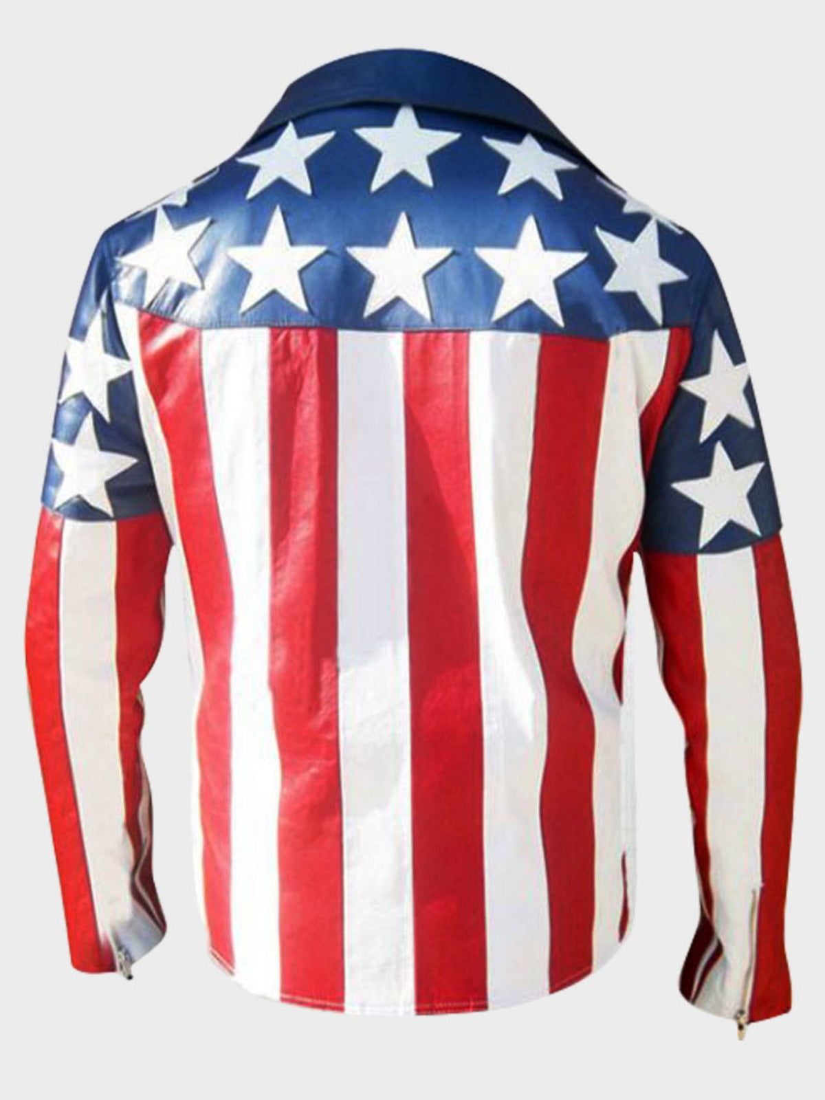US Flag Leather Jacket