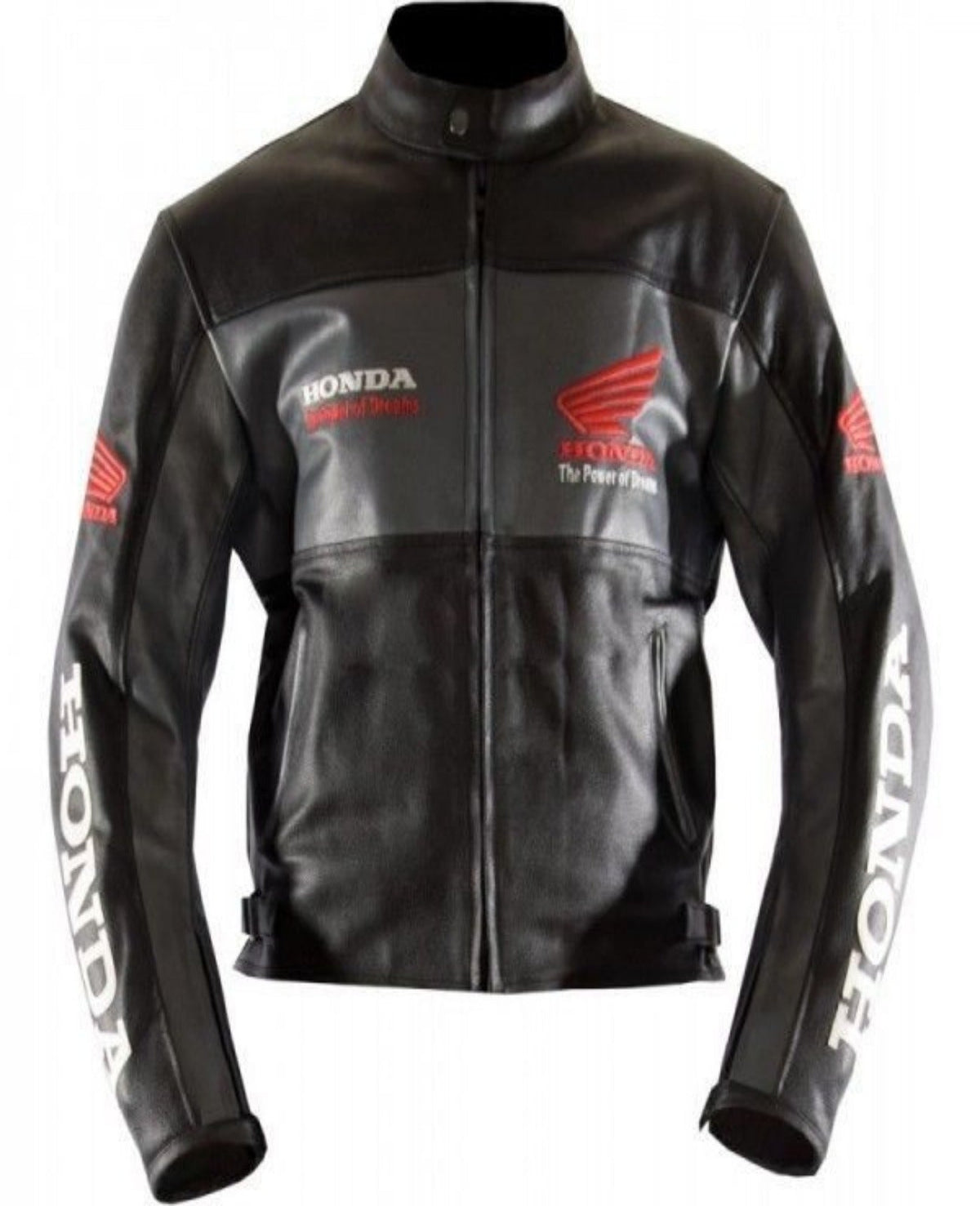 Honda Black Biker Leather Jacket