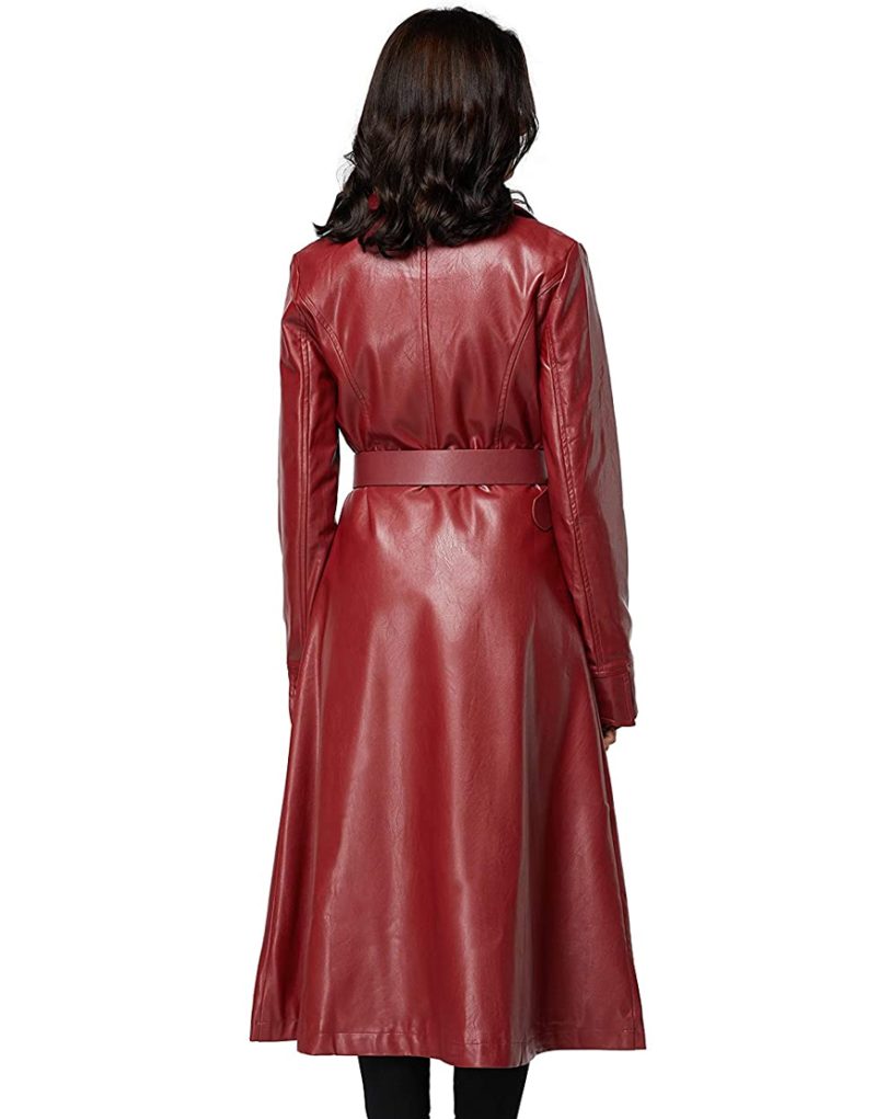 Exceptional Beings 2023 Ciarra Carter Red Leather Coat