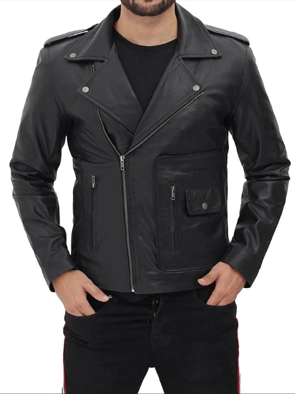 John Travolta Black T-Birds Leather Jacket