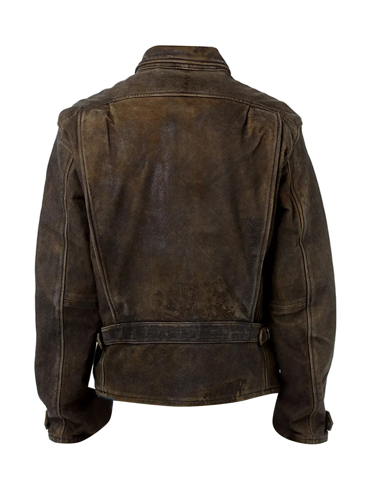 Men's Retro Genuine Brown Leather Jacket - LJ.com