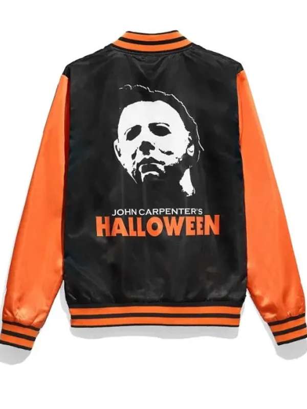 Halloween Men's Bomber Black and Orange Jacket