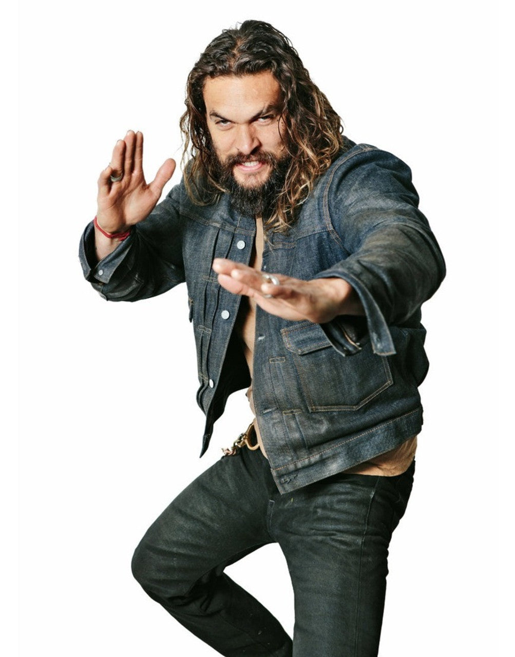 Jason Momoa On The Roam Denim Jacket