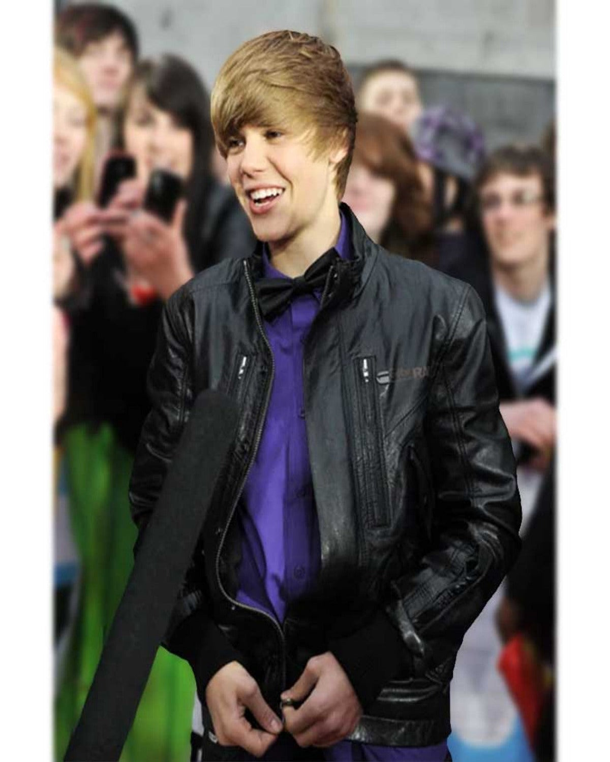 Awards Justin Bieber Black Bomber Leather Jacket