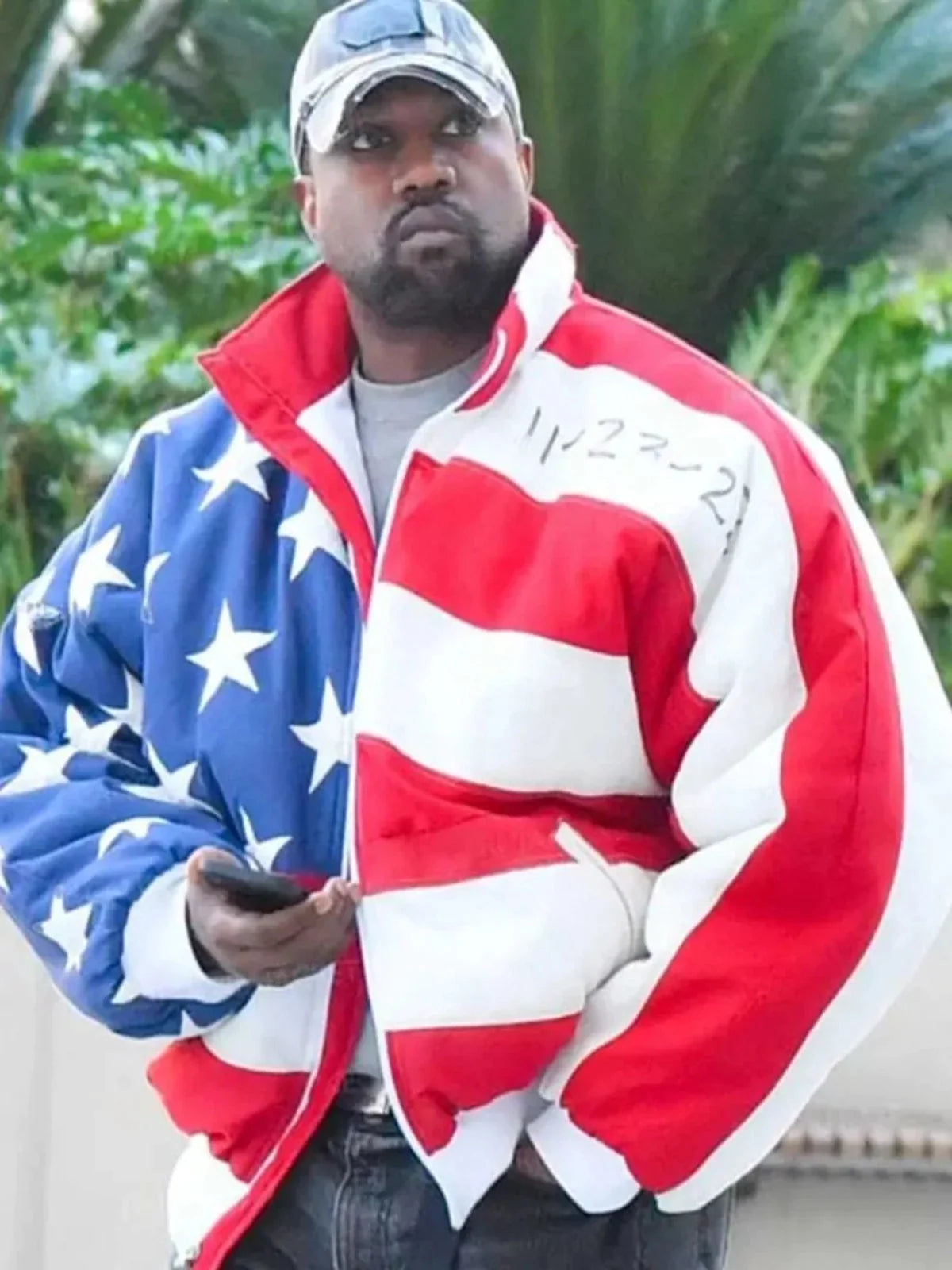 West American Kanye Flag Bomber Jacket