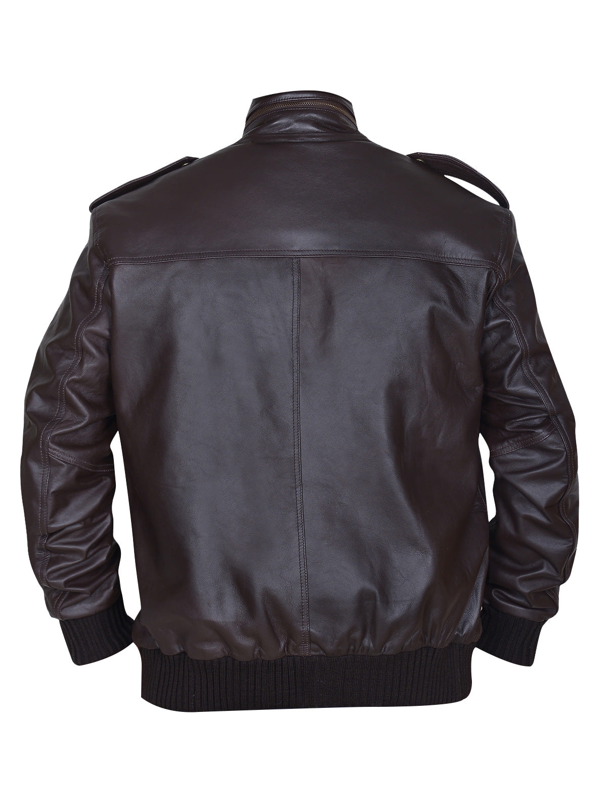 Men's Gorgeous Brown Cowhide Leather Bomber Jacket