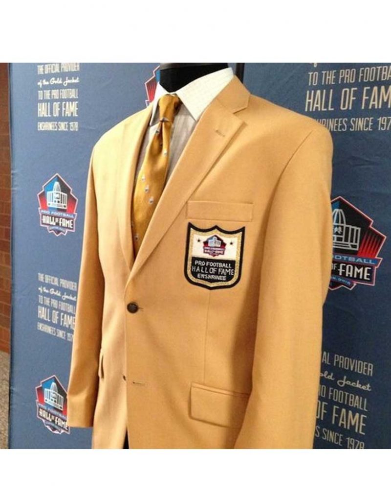 Men NFL Hall Of Fame Gold Jacket