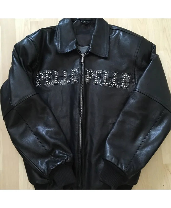 Pelle Pelle Pride Studded Leather Black Jacket