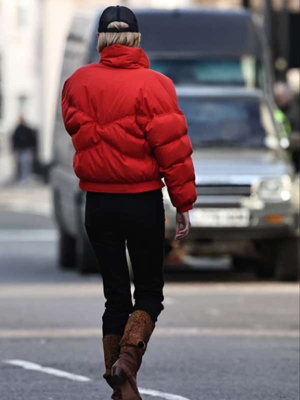 Princess Diana Red Puffer Jacket