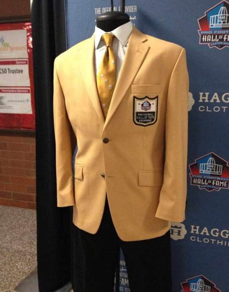 Men NFL Hall Of Fame Gold Jacket