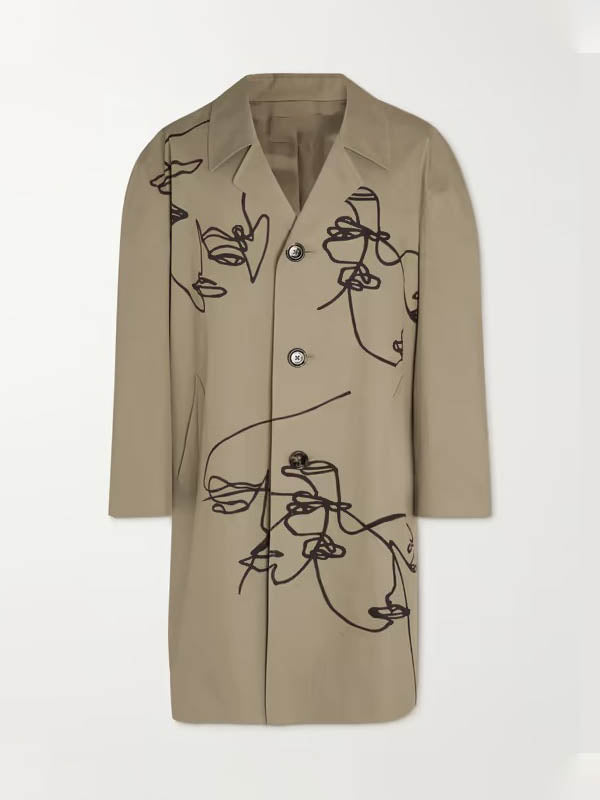 The Equalizer S03 Queen Latifah Print Trench Beige Cotton Coat