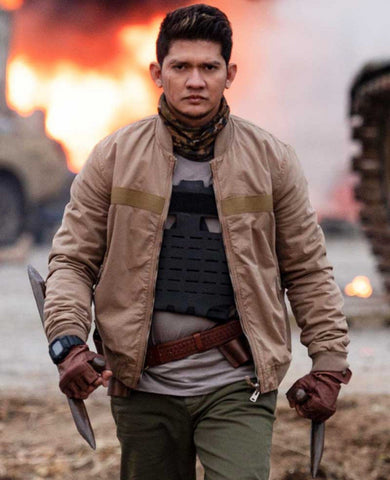 The Expendables 2023 Iko Uwais Brown Bomber Jacket