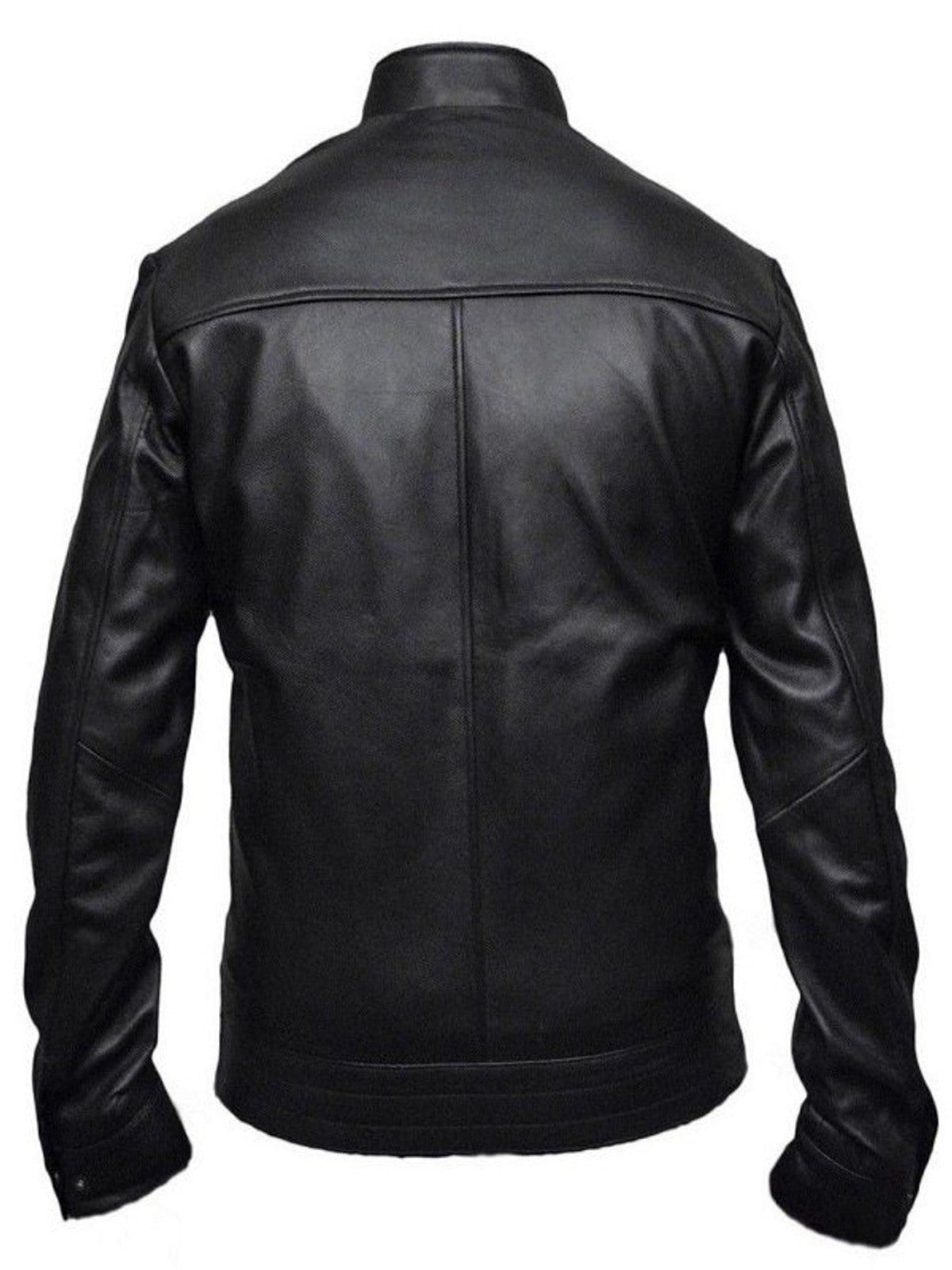 WWE Dean Ambrose Logo Biker Black Leather Jacket