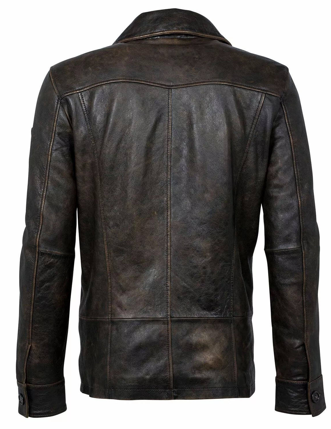 Men's Brown Leather Jacket - LJ