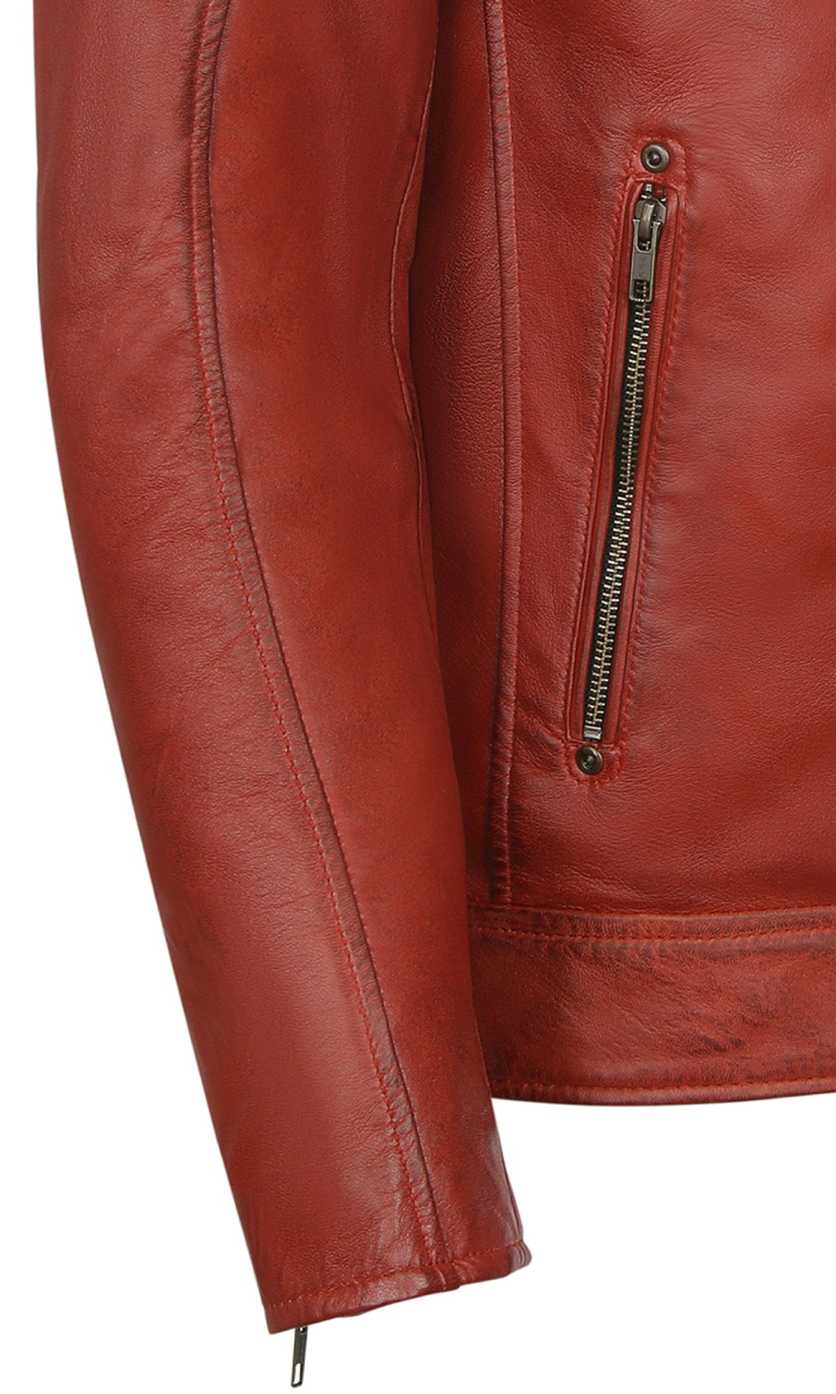 Mens Casual Style Stand Collar Leather Jackets