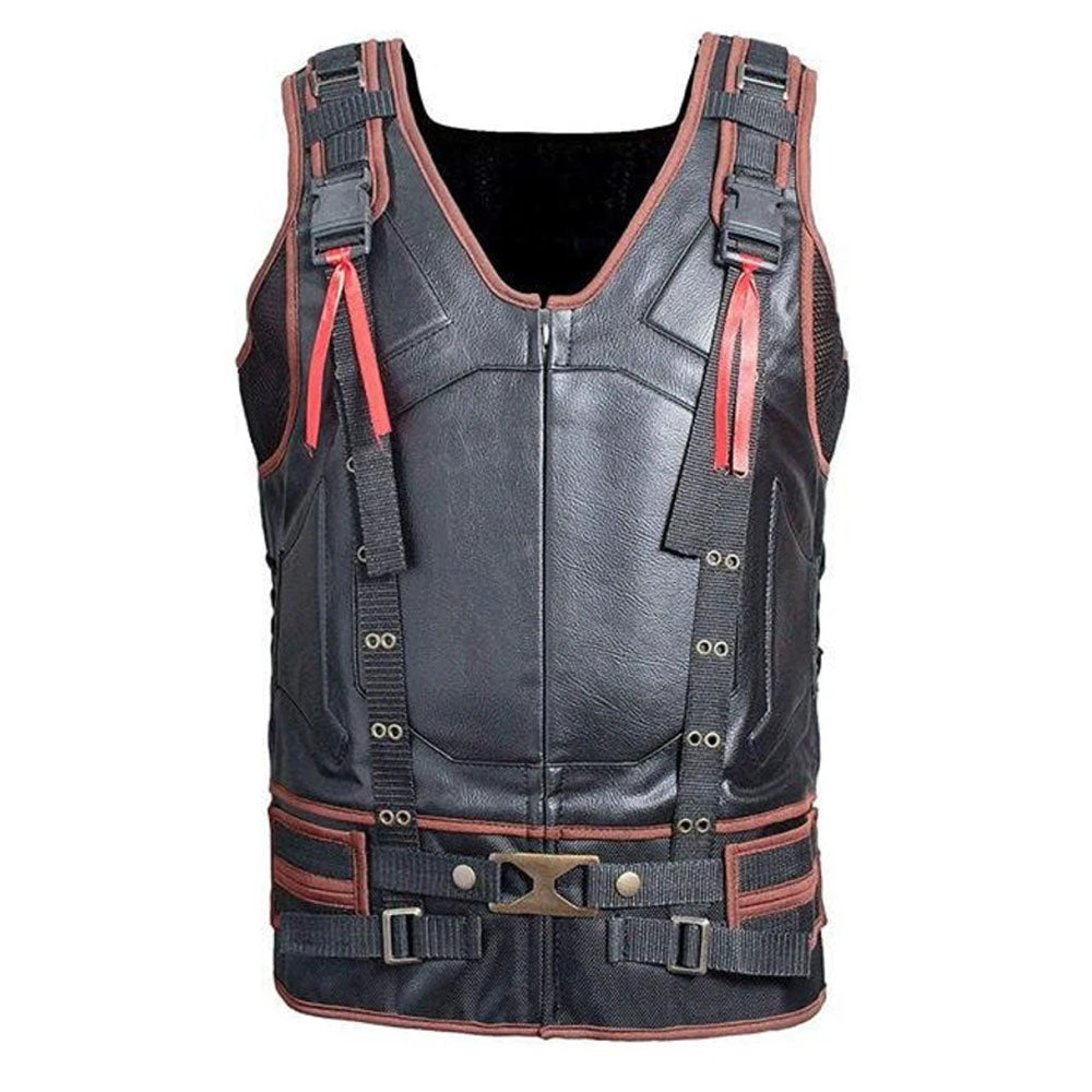 The Dark Knight Rises Military Tactical Tom Hardy Halloween Mens Leather Vest