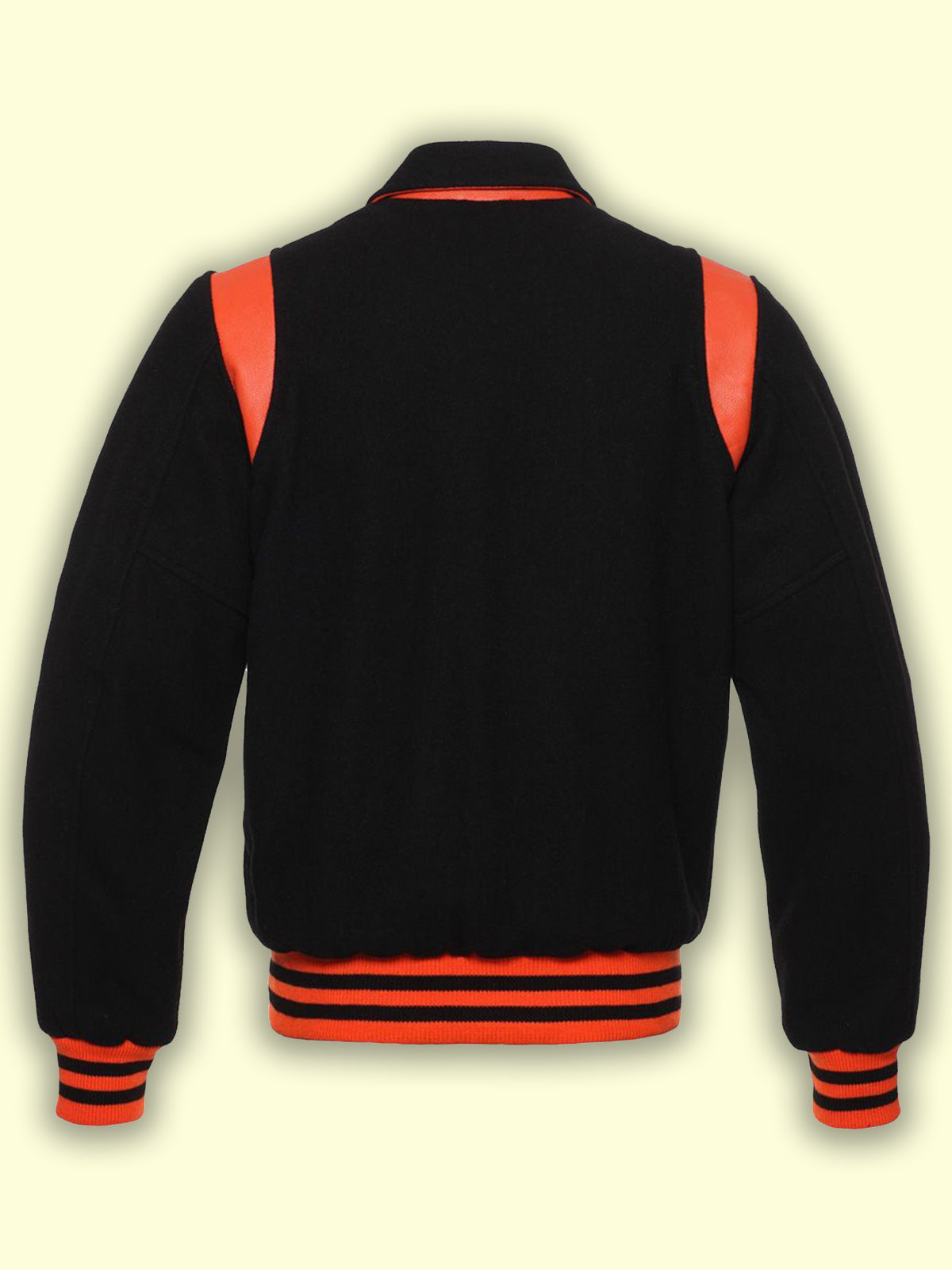Black With Orange Varsity Jacket – LJ