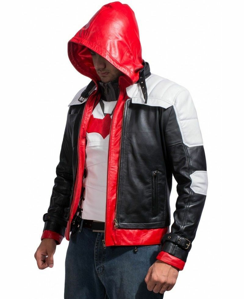 Batman Arkham Knight Gaming Red Hood Leather Jacket & Vest