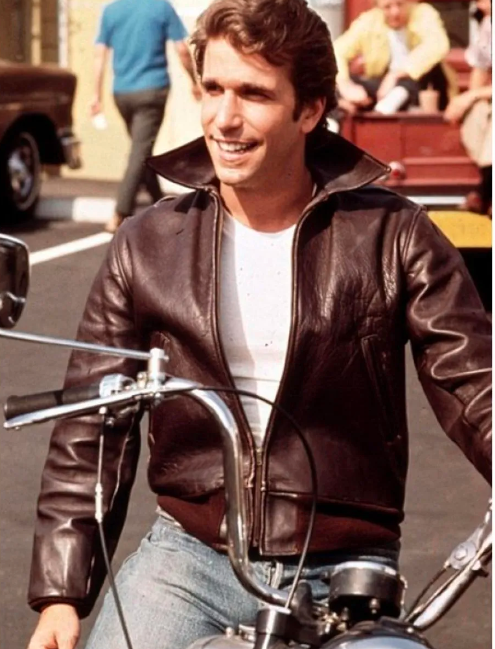 Henry Winkler Happy Days Brown Leather Jacket – LJs