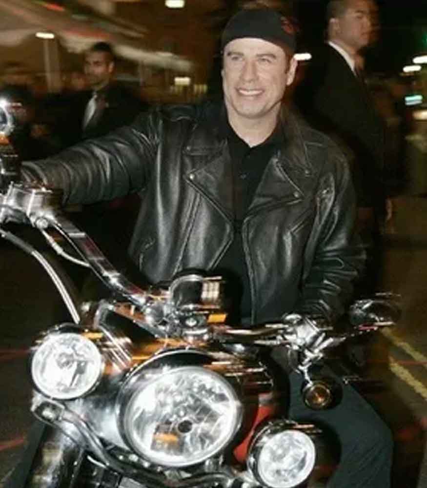 John Travolta Wild Hogs Black Leather Jacket